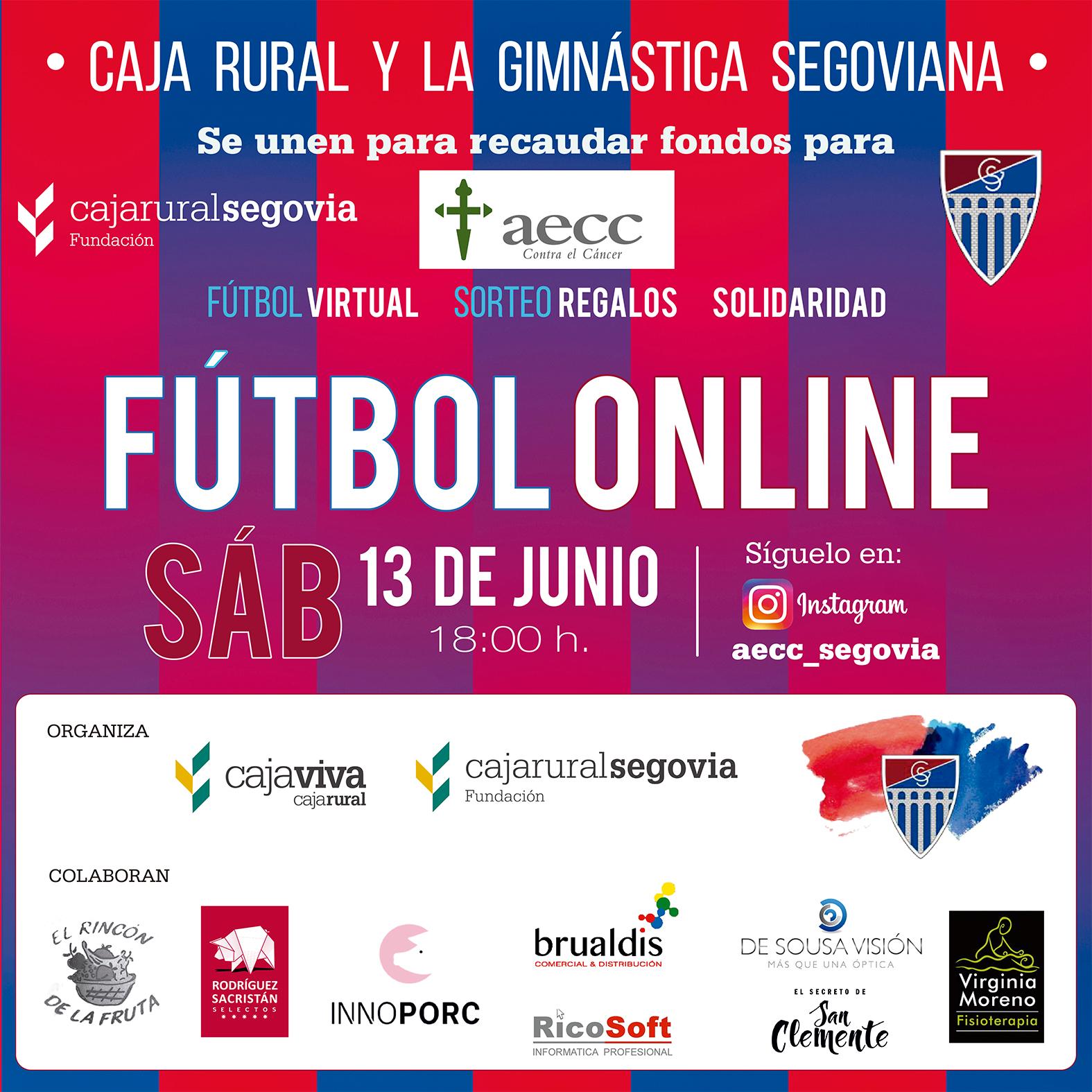 Fútbol online Gimnastica Segoviana y F. Caja Rural a favor de AECC Segovia