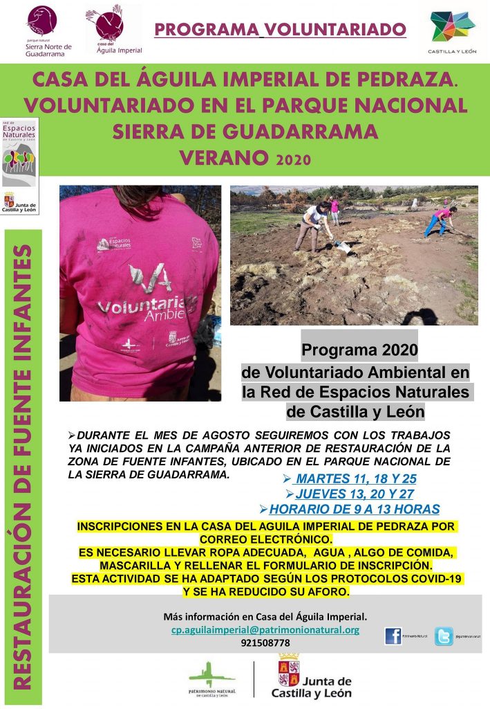 Voluntariado en el Parque Nacional de Guadarrama 2020